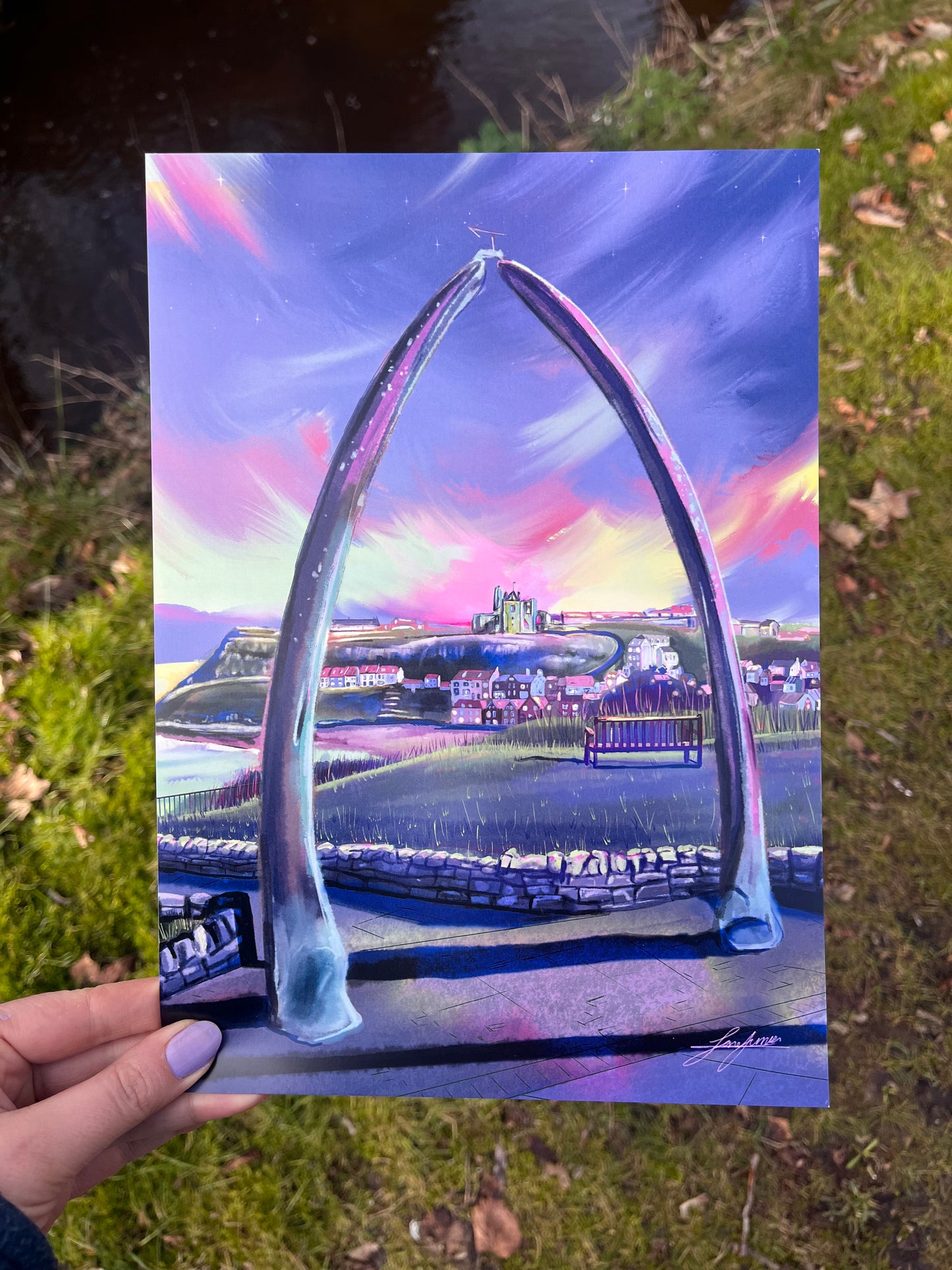Whitby Whale Bones Print