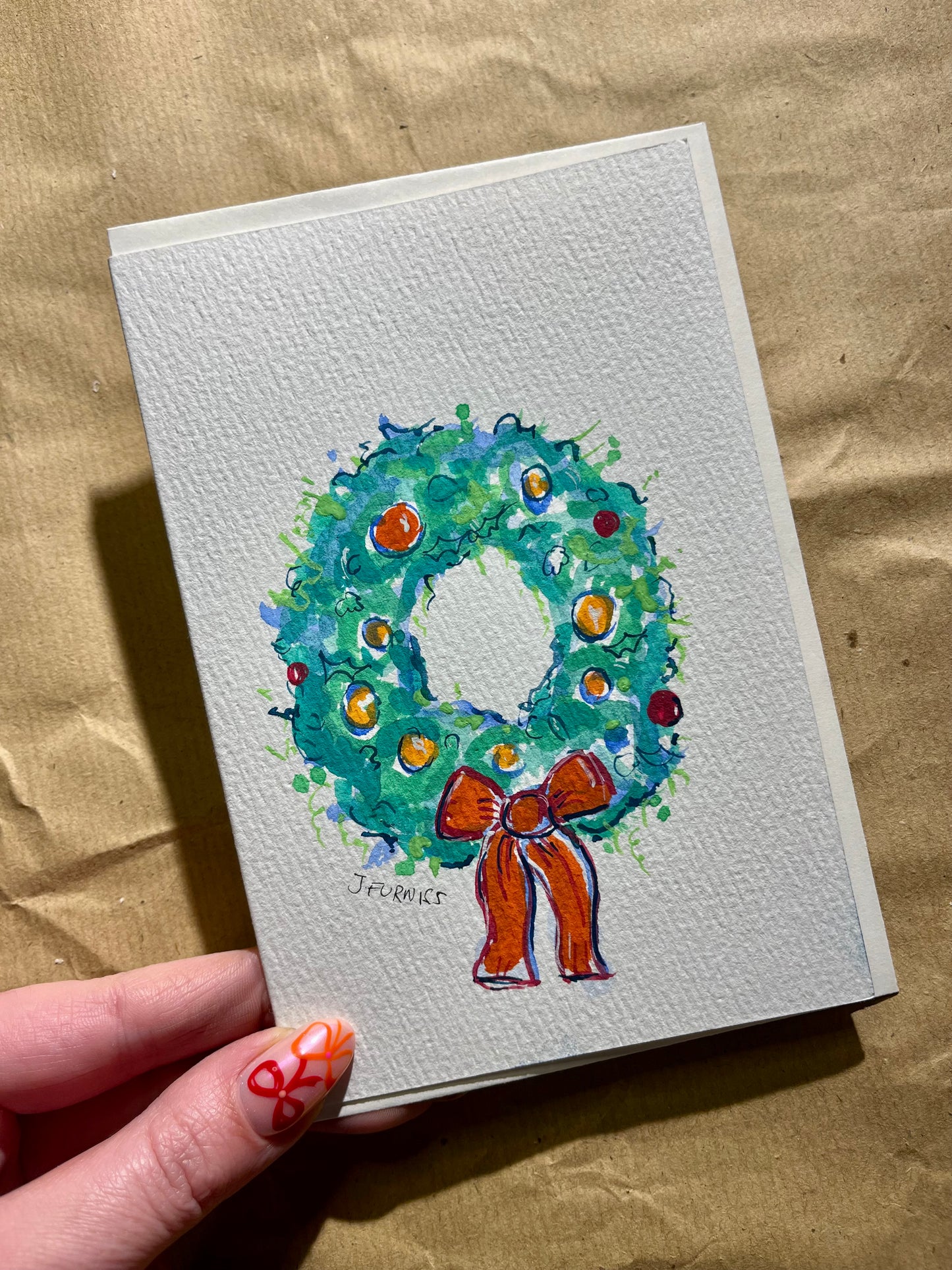 Hand Painted Christmas Cards