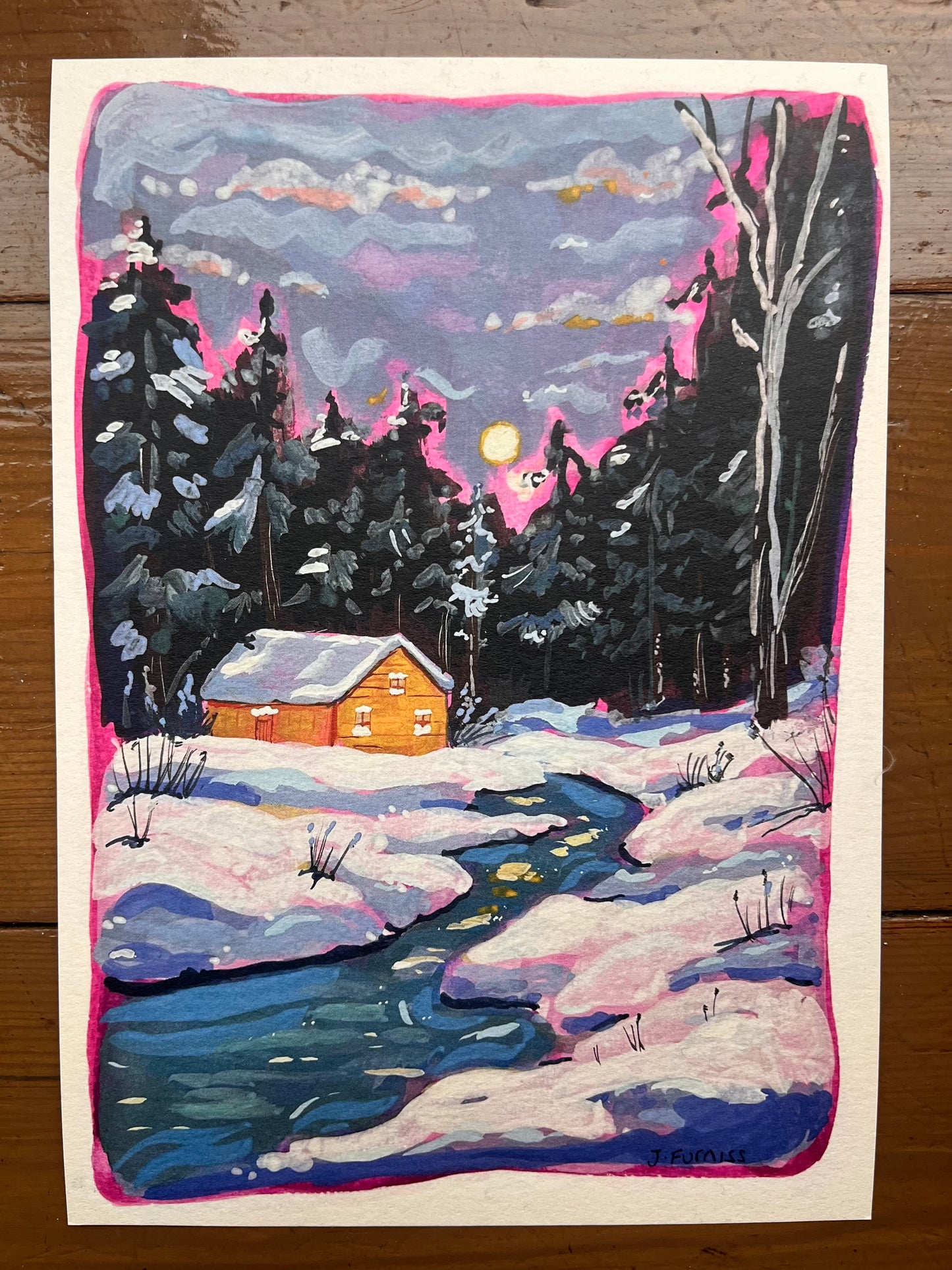 Cosy cabin print