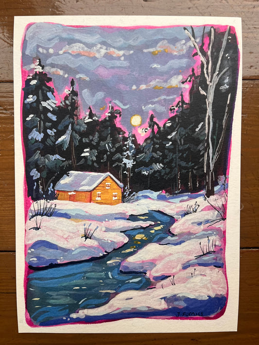 Cosy cabin print